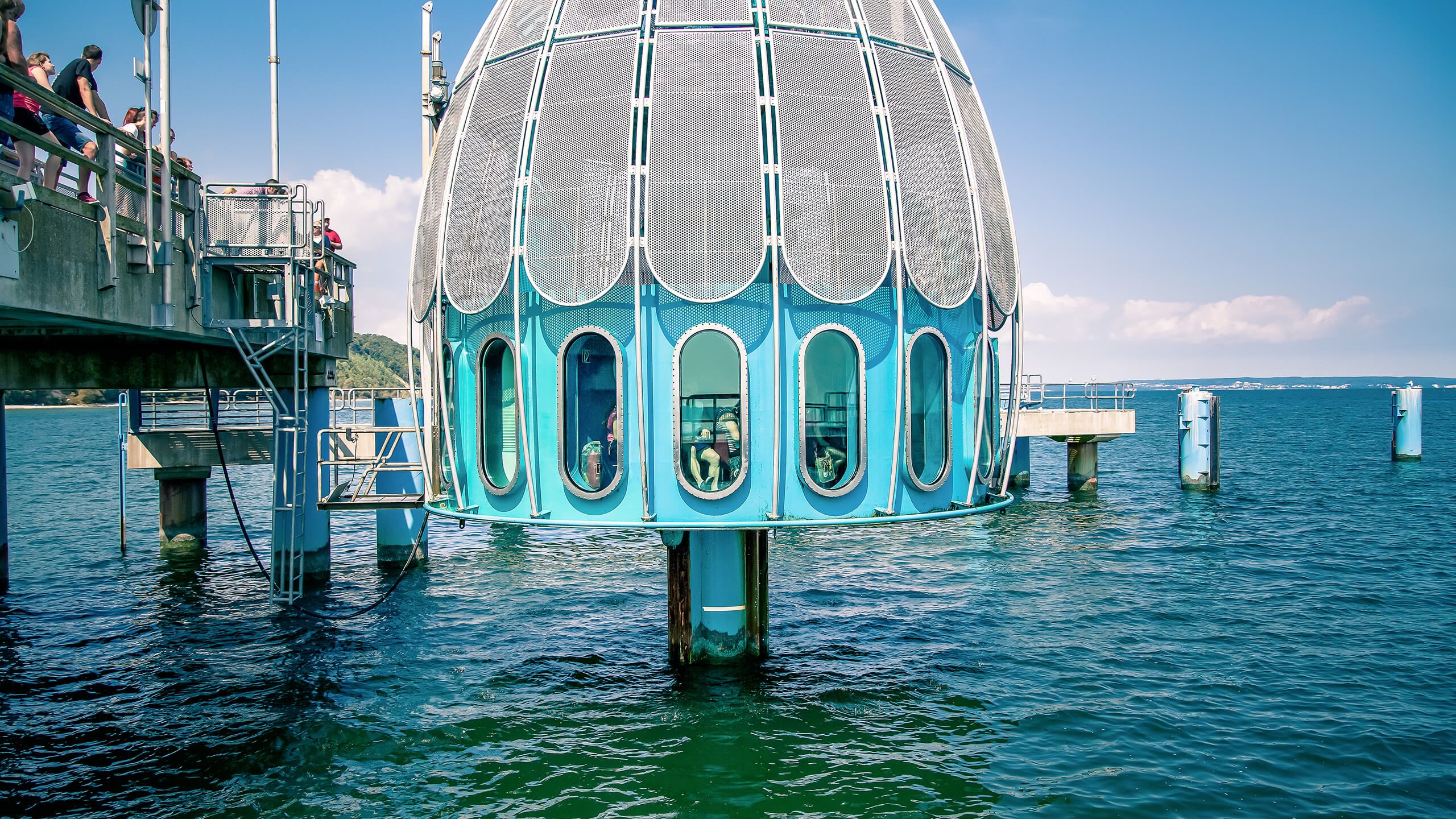 Tauchgondel Ansicht vom Meer